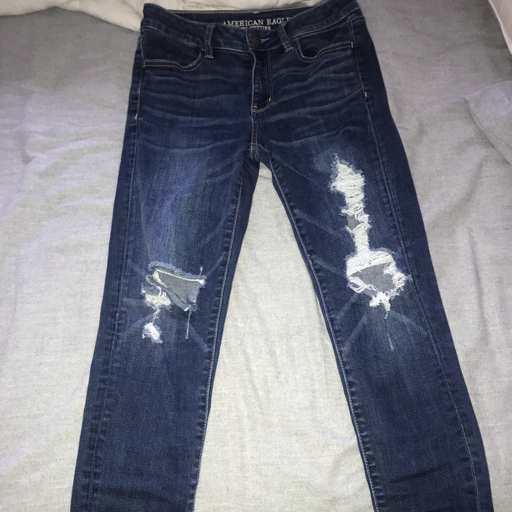 Distressed American Eagle Jeans